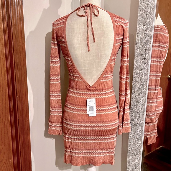 L*SPACE Waloma Shimmer Striped Cover-Up Mini Dress Anthropologie Boho Large - Picture 3 of 16